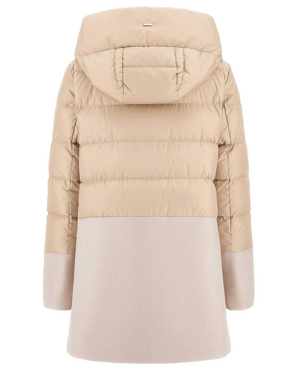 Herno Natural A-Shape Down Jacket With Panels