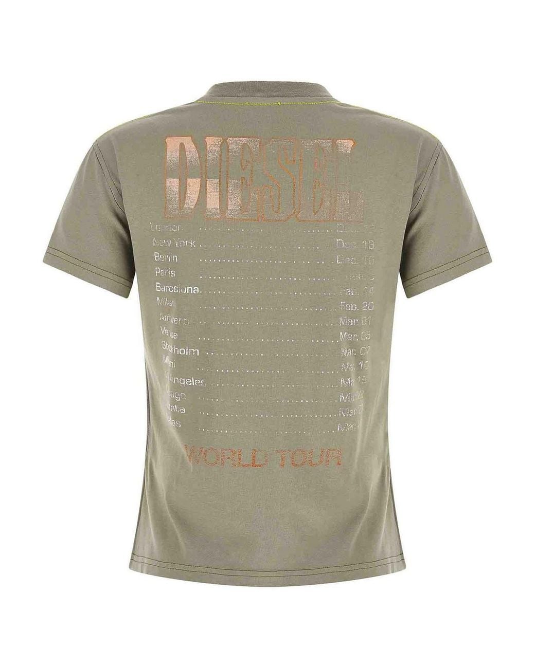 DIESEL Gray T-Maggy-Cry Cotton T-Shirt