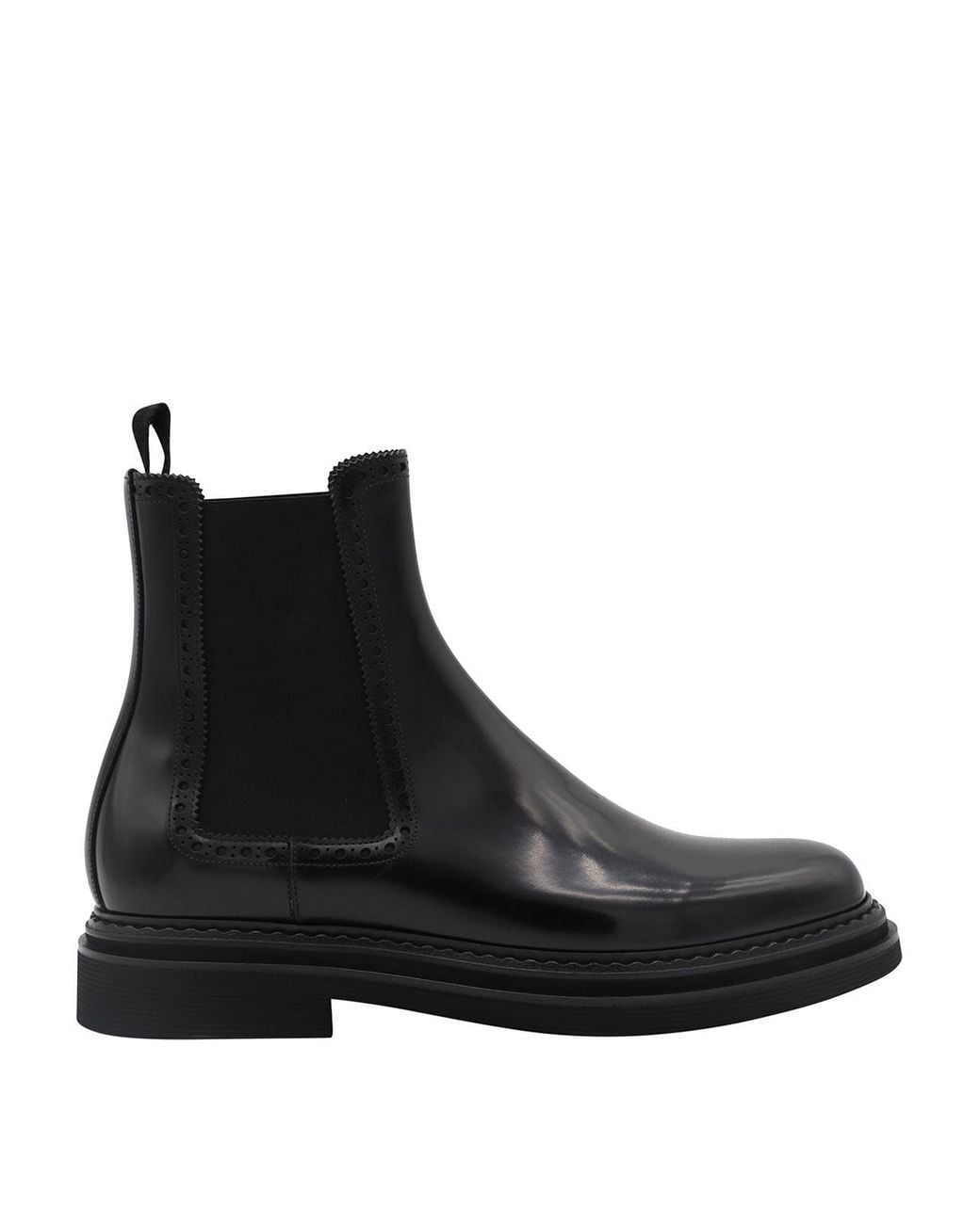 Dolce & Gabbana Black Leather Boots for men