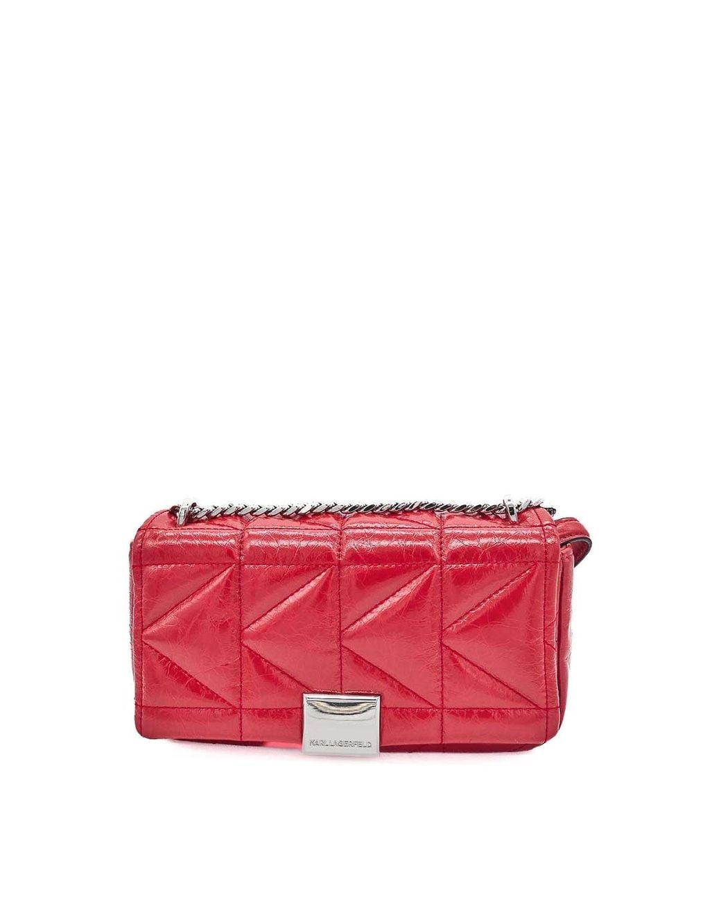 Karl Lagerfeld Red K/Kuilt Sp Wrinkle Crossbody