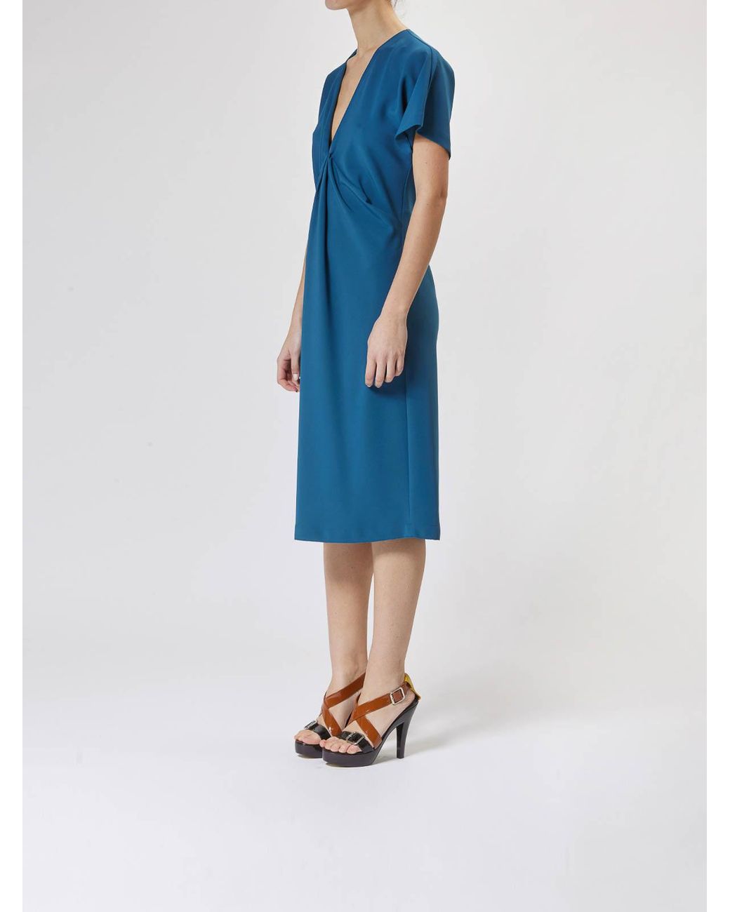 Moschino Blue Half -Sleeve Dress