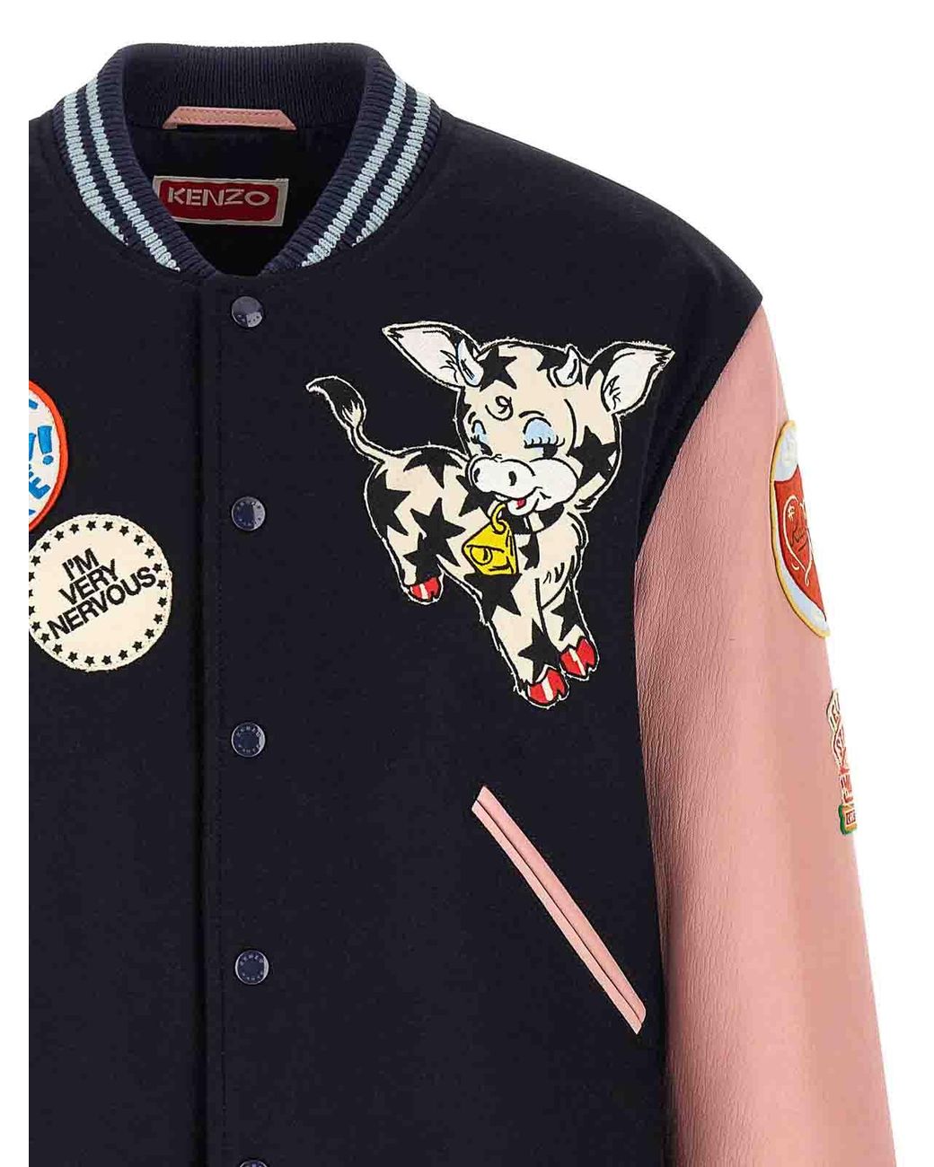 KENZO Blue ' Badges' Jacket for men