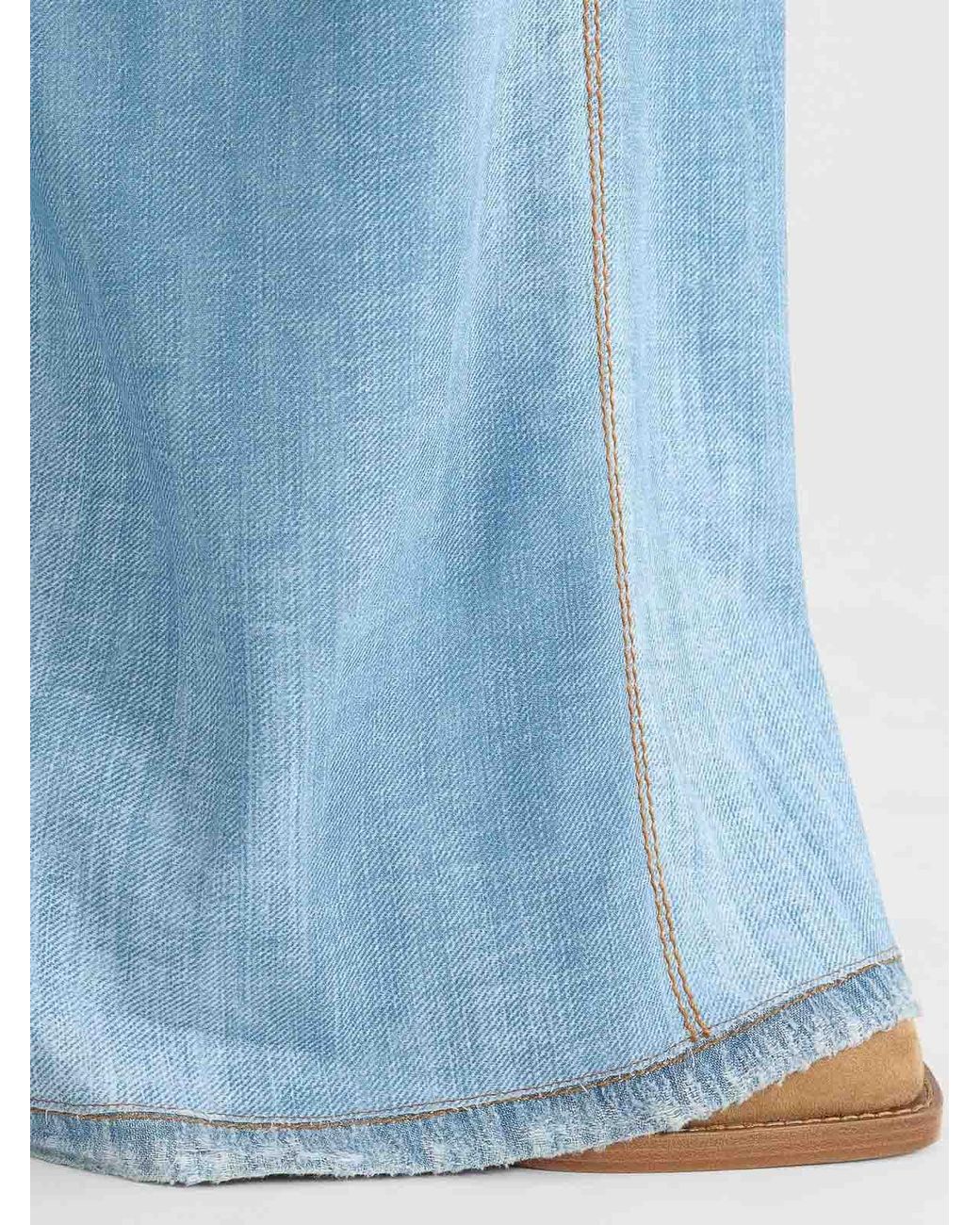 Ermanno Scervino Blue Jeans Print Trousers