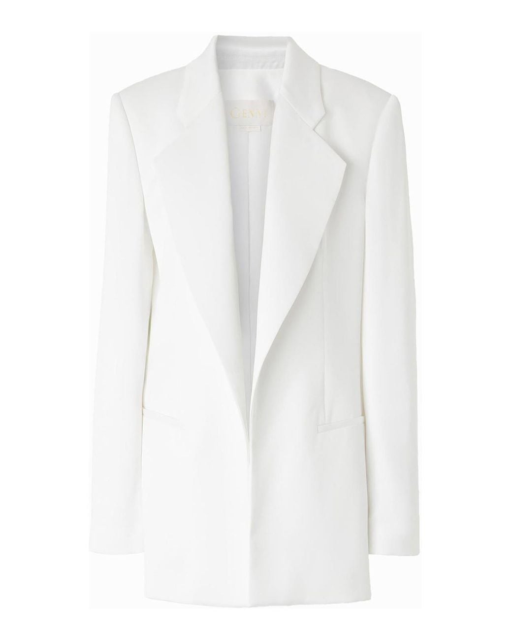 Genny White Single-Breasted Blazer