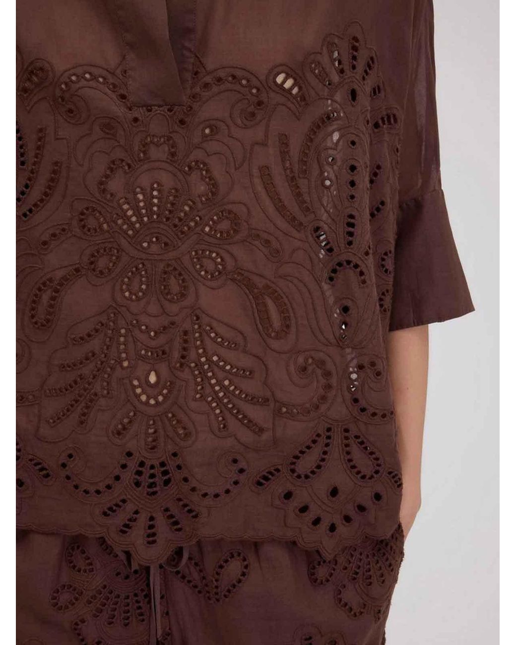 Ermanno Scervino Brown Shirt