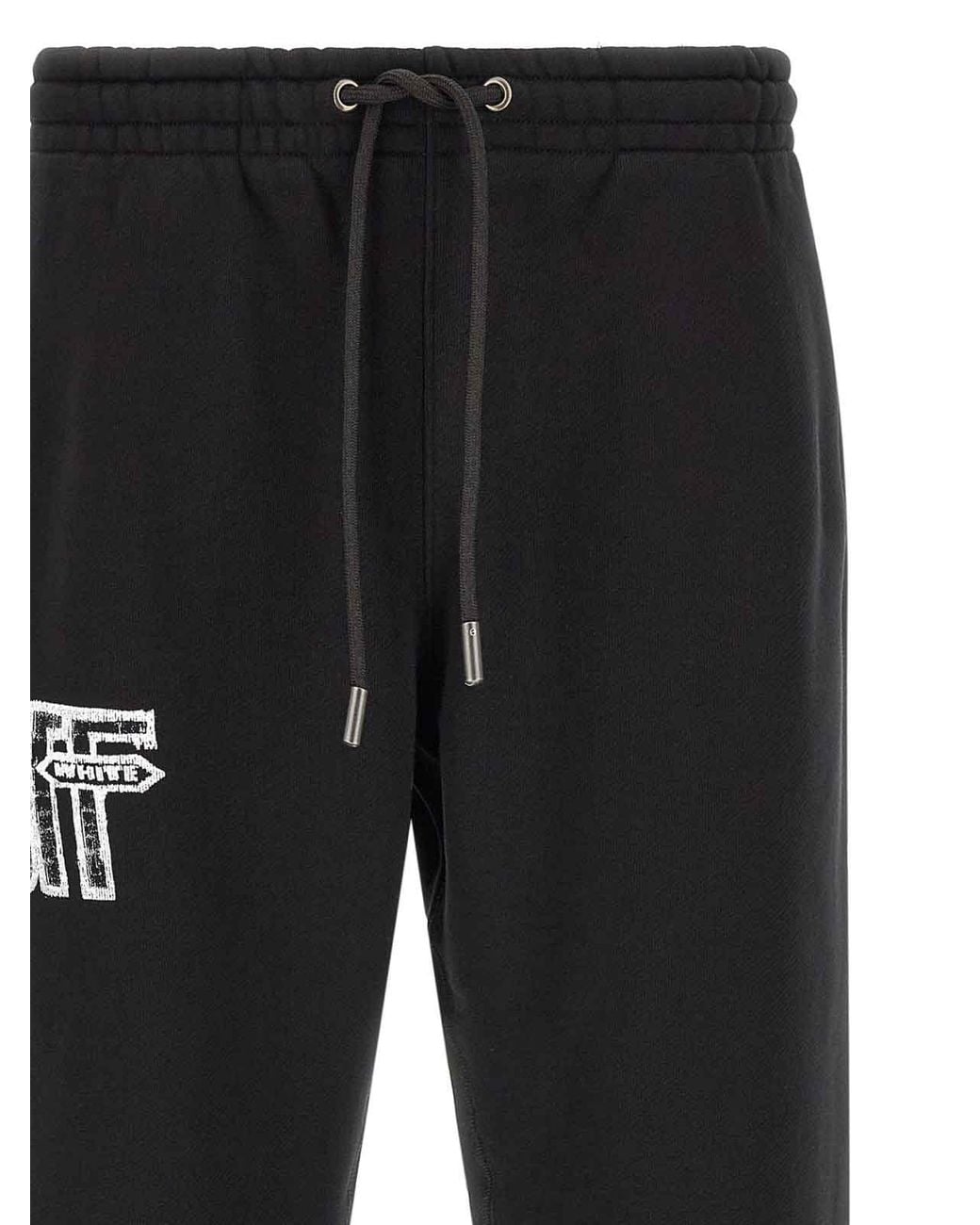 Off-White c/o Virgil Abloh Black Motion Arrow Cuffed' Joggers for men