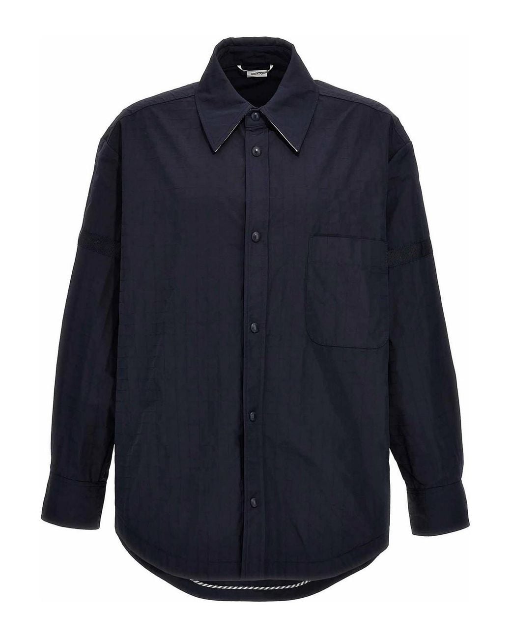 Thom Browne Blue Snap Front Overshirt for men