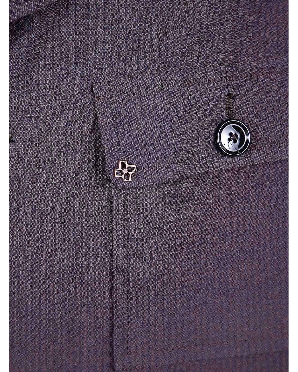 Tagliatore Purple Cotton Shirt Jacket for men