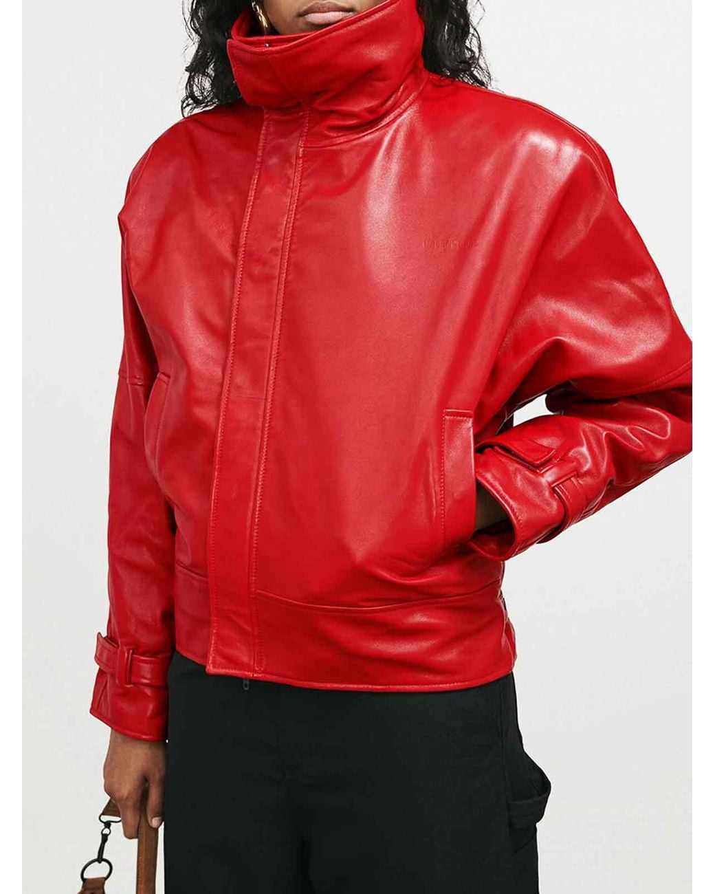 Balenciaga Red Big Collar Jacket