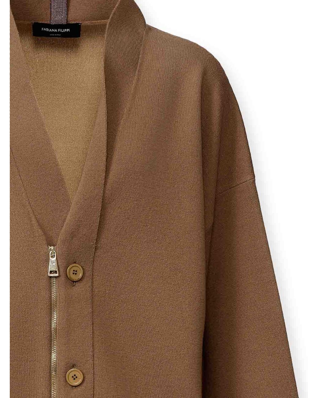 Fabiana Filippi Brown Cardigan