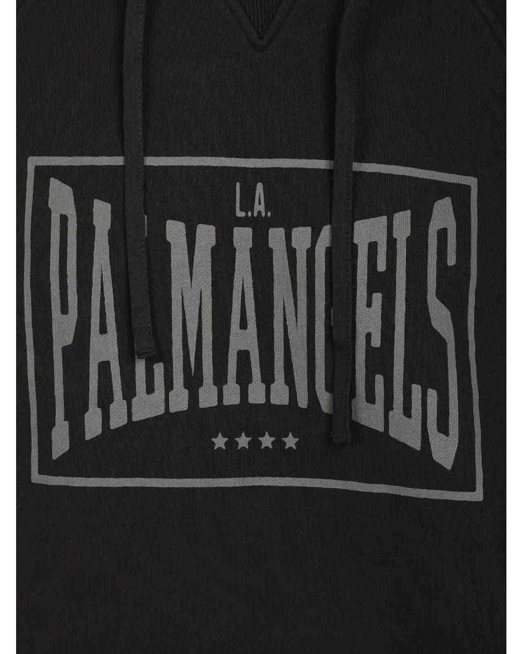Palm Angels Black Vintage Box Hoodie for men