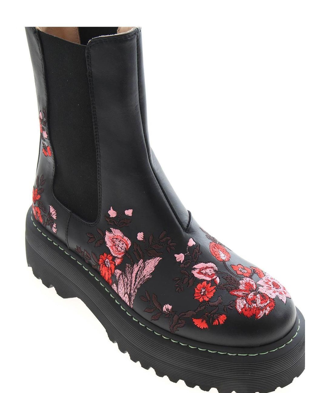 Vivetta Black Embroidered Chelsea Boots