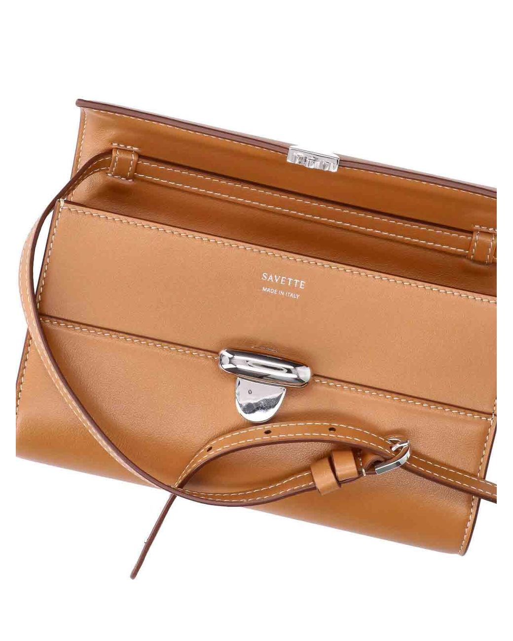 SAVETTE Orange Mini Symmetry Shoulder Bag