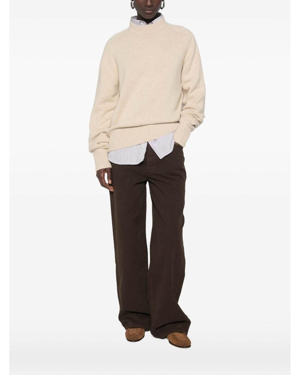 Extreme Cashmere Natural Cashmere Crewneck Sweater