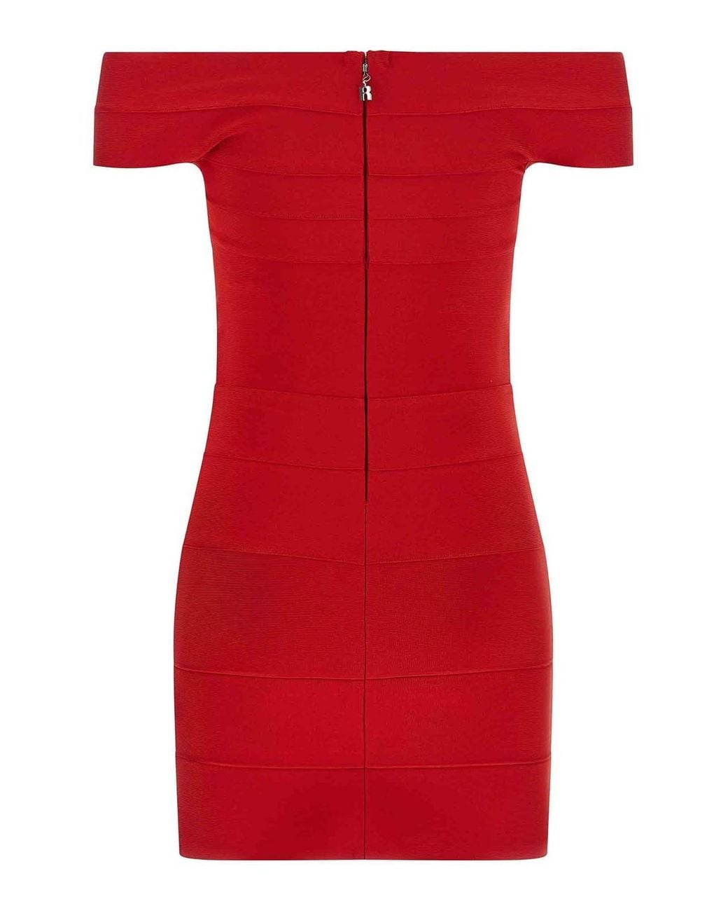 ROTATE BIRGER CHRISTENSEN Red Crossed Band Dress