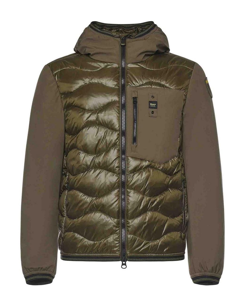 Blauer Green Padded Down Jacket With Logo for men