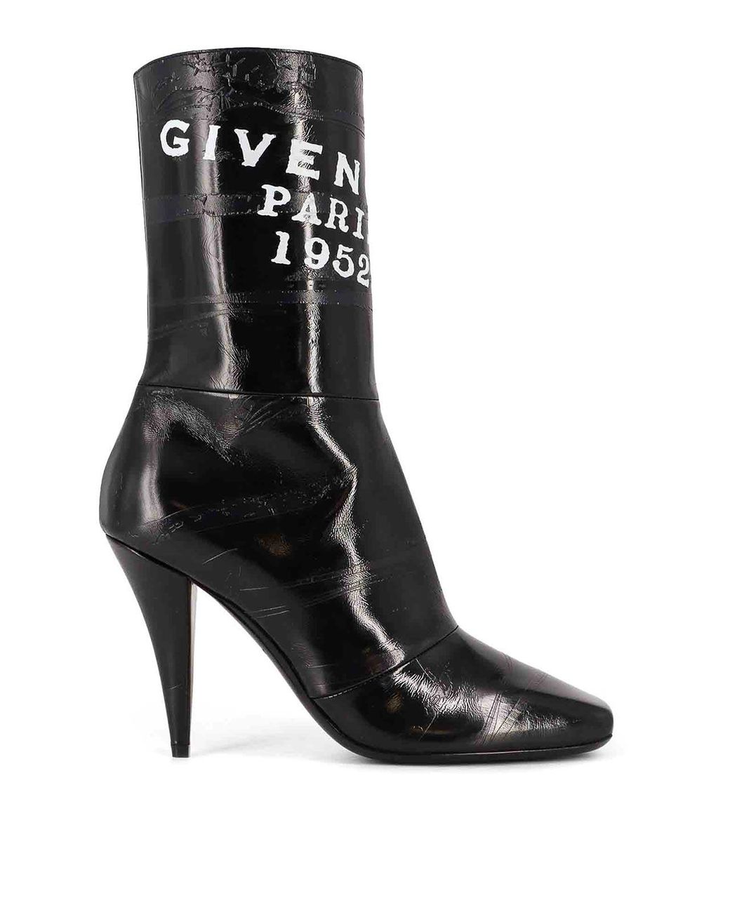 Givenchy Black Sliced Square Tape Ankle Boots