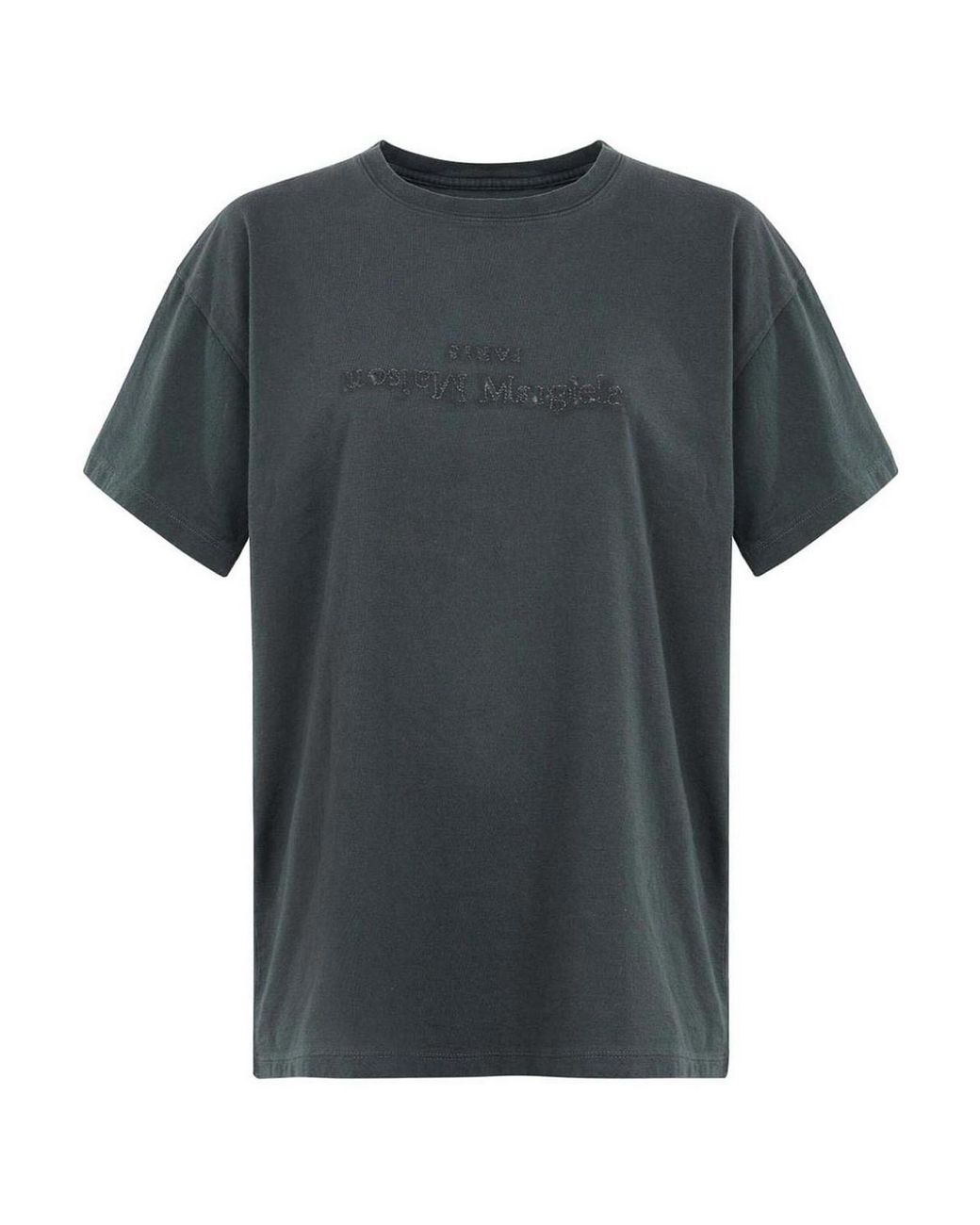 Maison Margiela Gray Logo Cotton T-Shirt