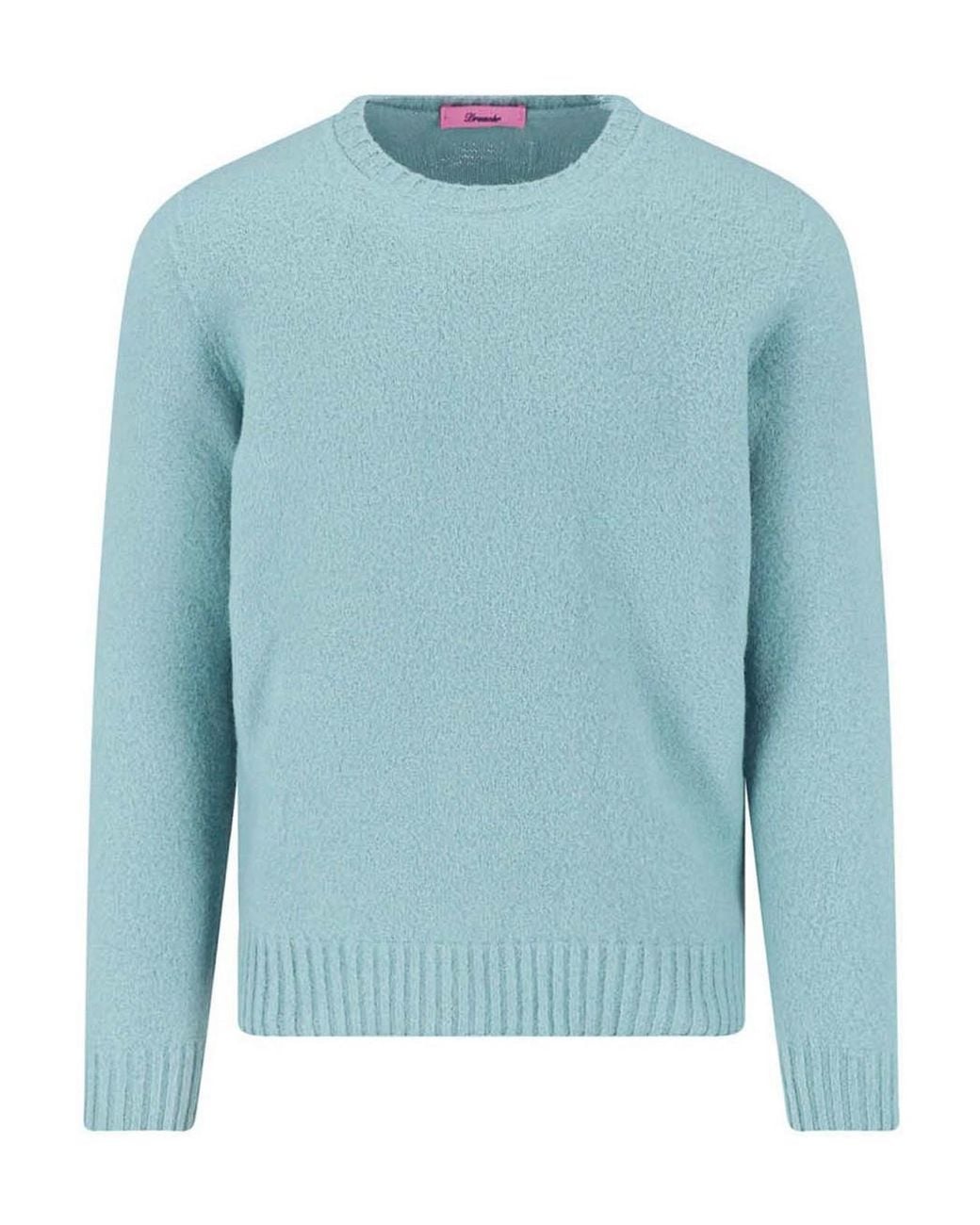 Drumohr Blue Lambswool Sweater for men