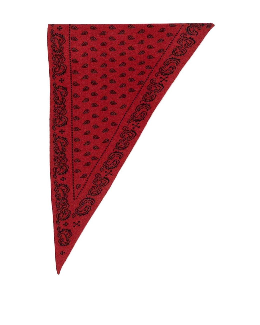 Guest In Residence Red Printed Cashmere Foulard