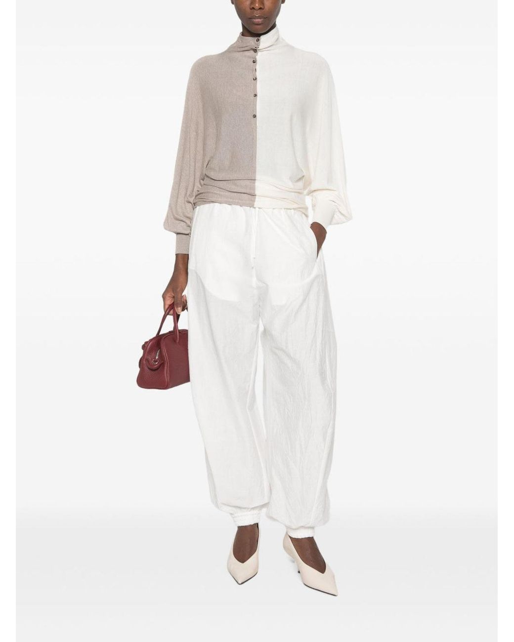 Jacquemus White And Turtleneck Sweater