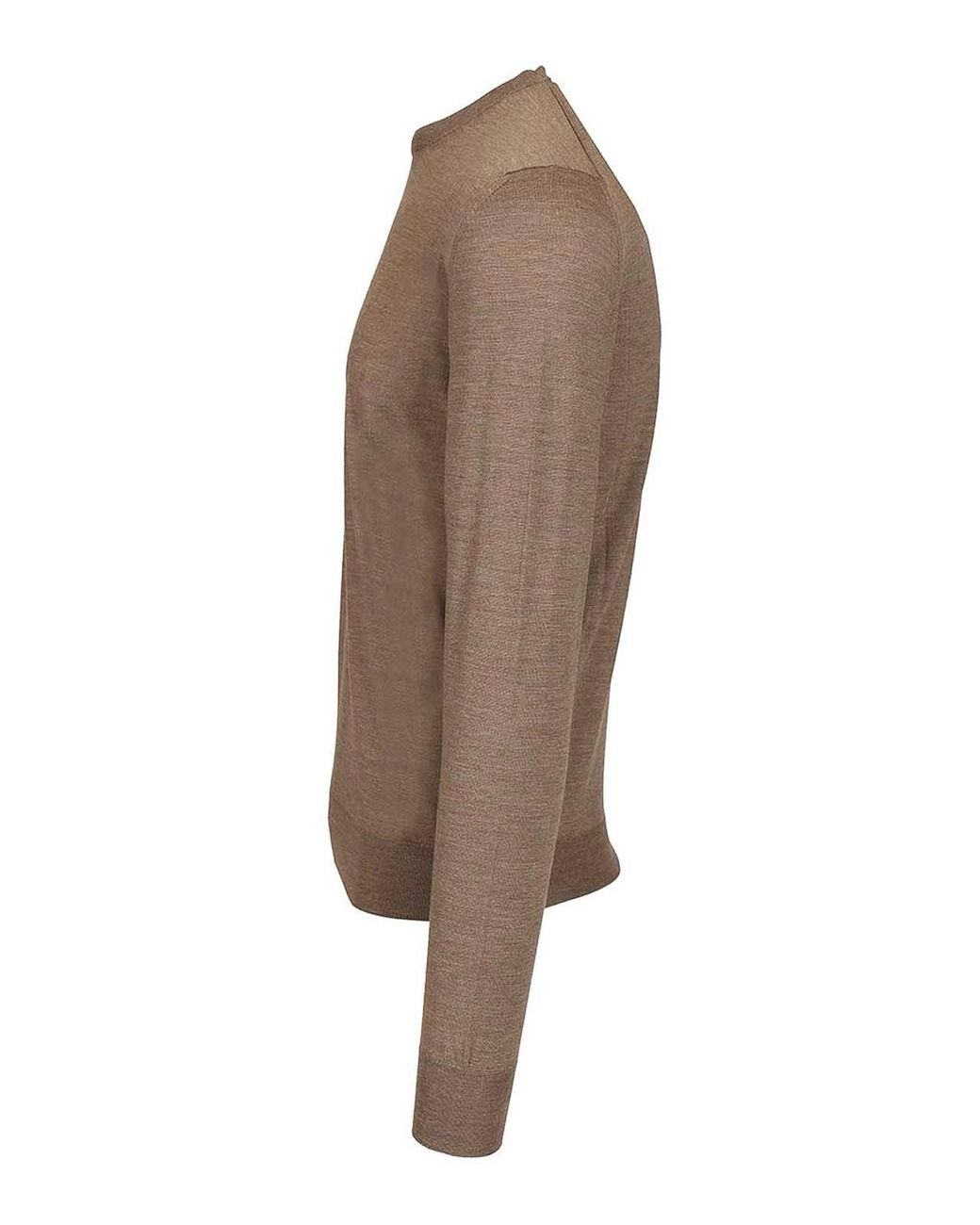 Mauro Ottaviani Brown Crew Neck Sweater for men