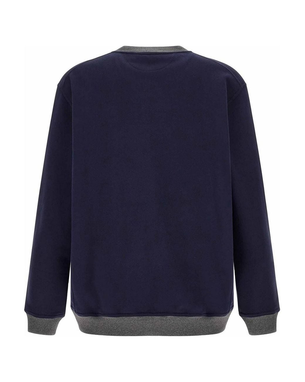 Brunello Cucinelli Blue Cotton Crew-Neck Sweatshirt for men