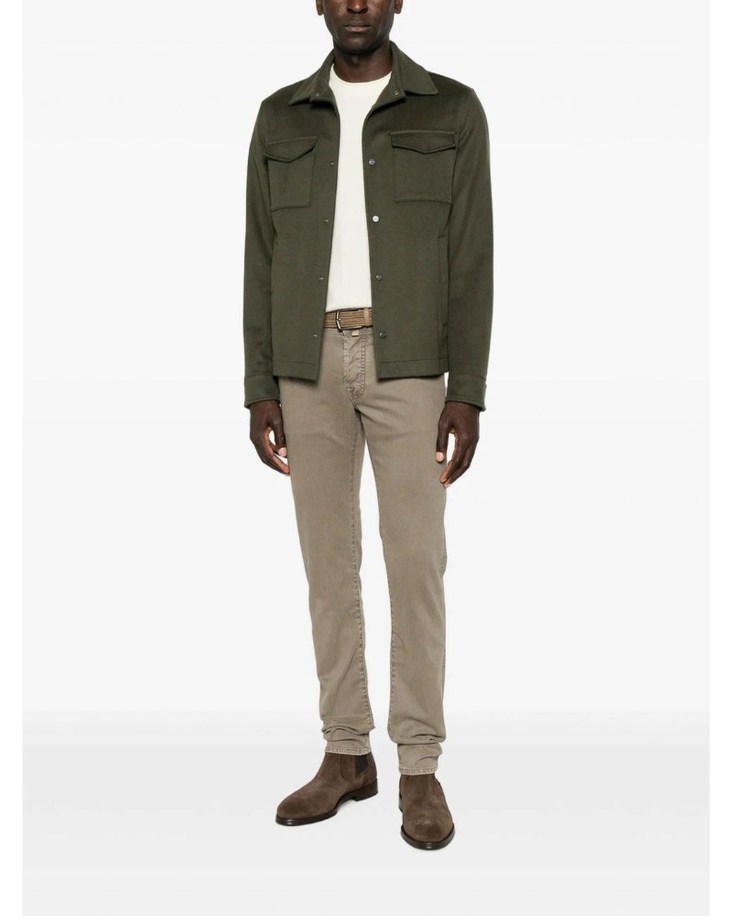 Chaqueta Casual Herno de hombre de color Green