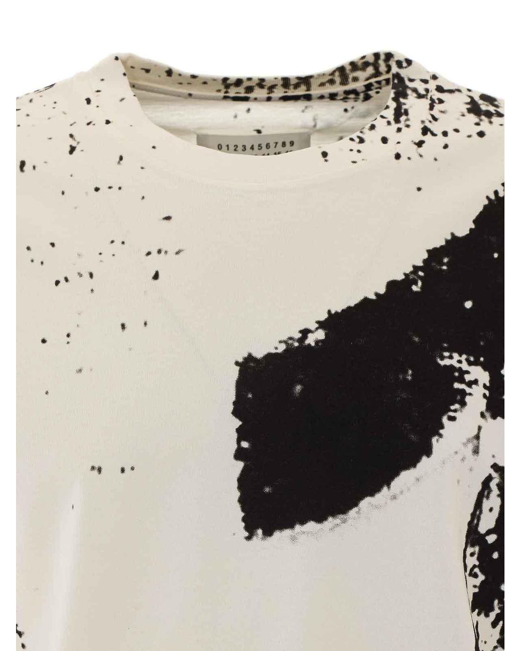 Maison Margiela White 10 Print T-Shirt for men