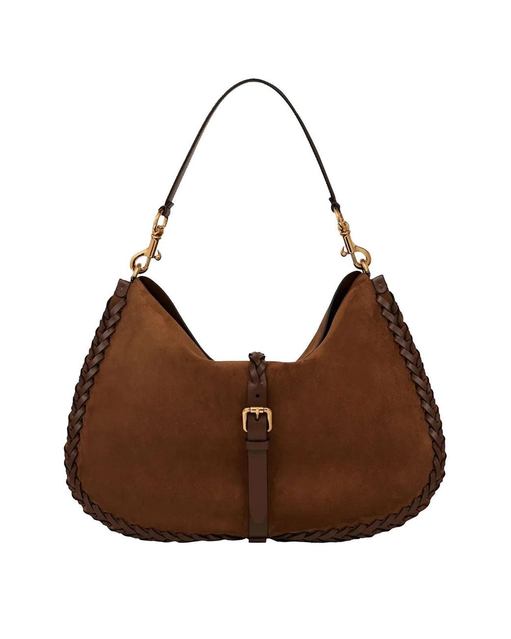 Etro Brown Pony Xl Suede Crossbody Bag