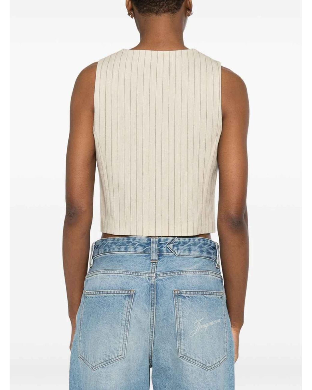 Circolo 1901 White Light Pinstripe Vest