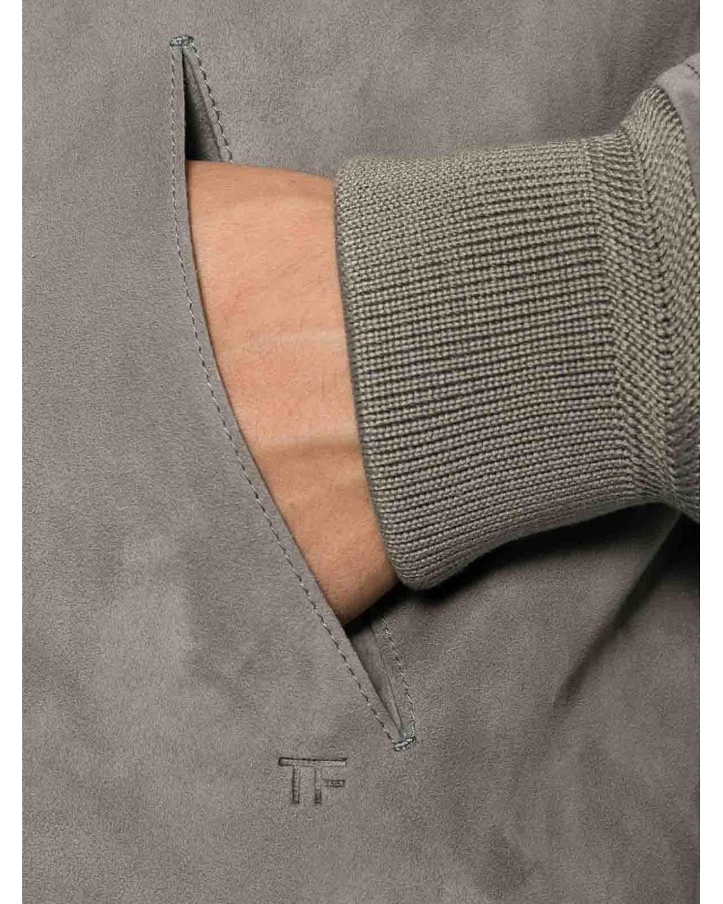 Chaqueta Bomber Tom Ford de hombre de color Gray