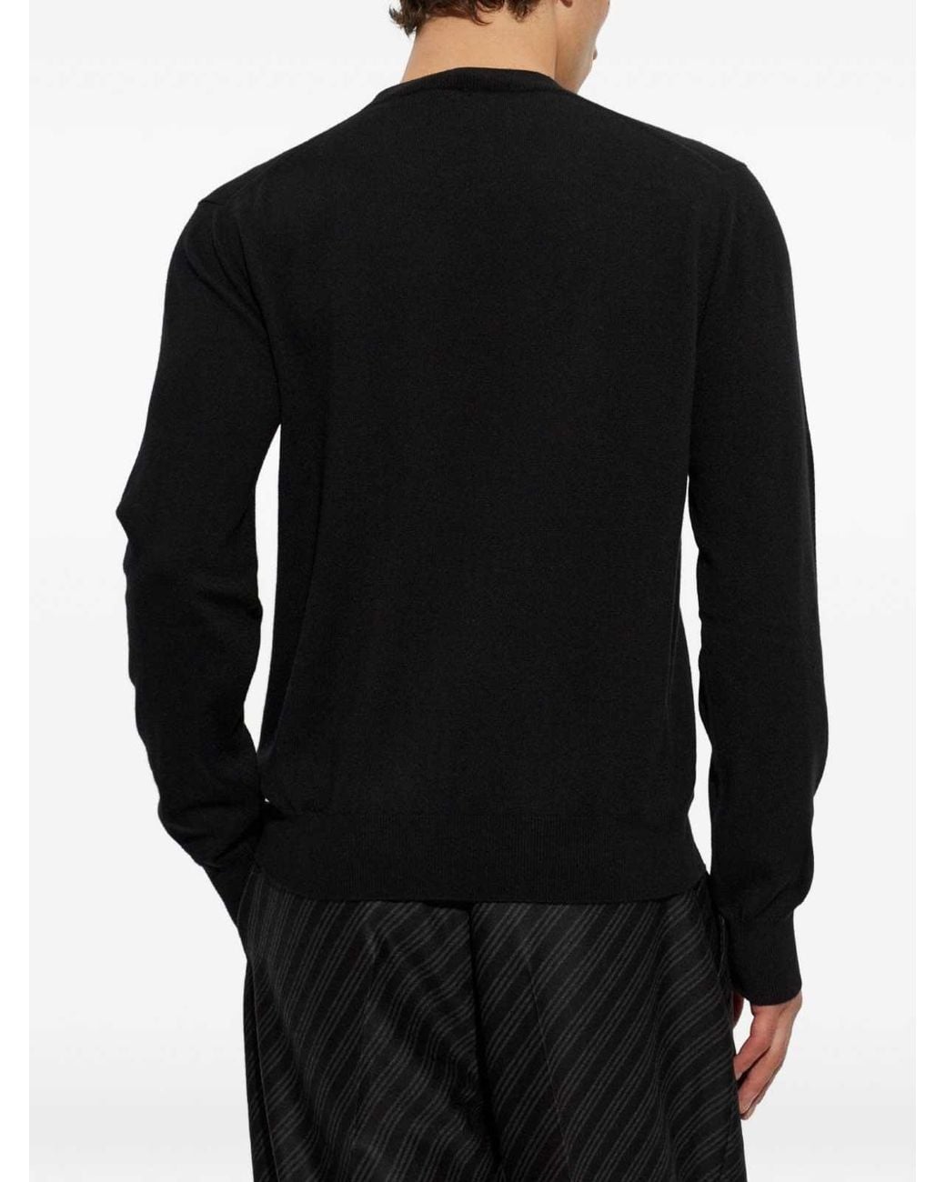Versace Black Crew-Neck Sweater for men