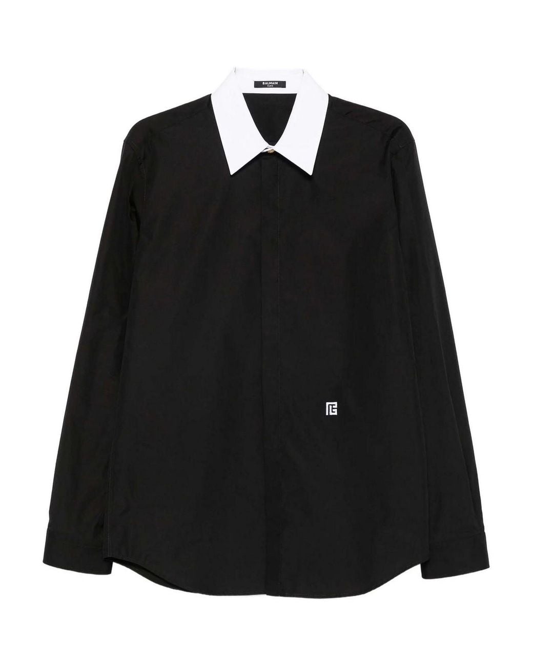 Camicia Ls di Balmain in Black da Uomo