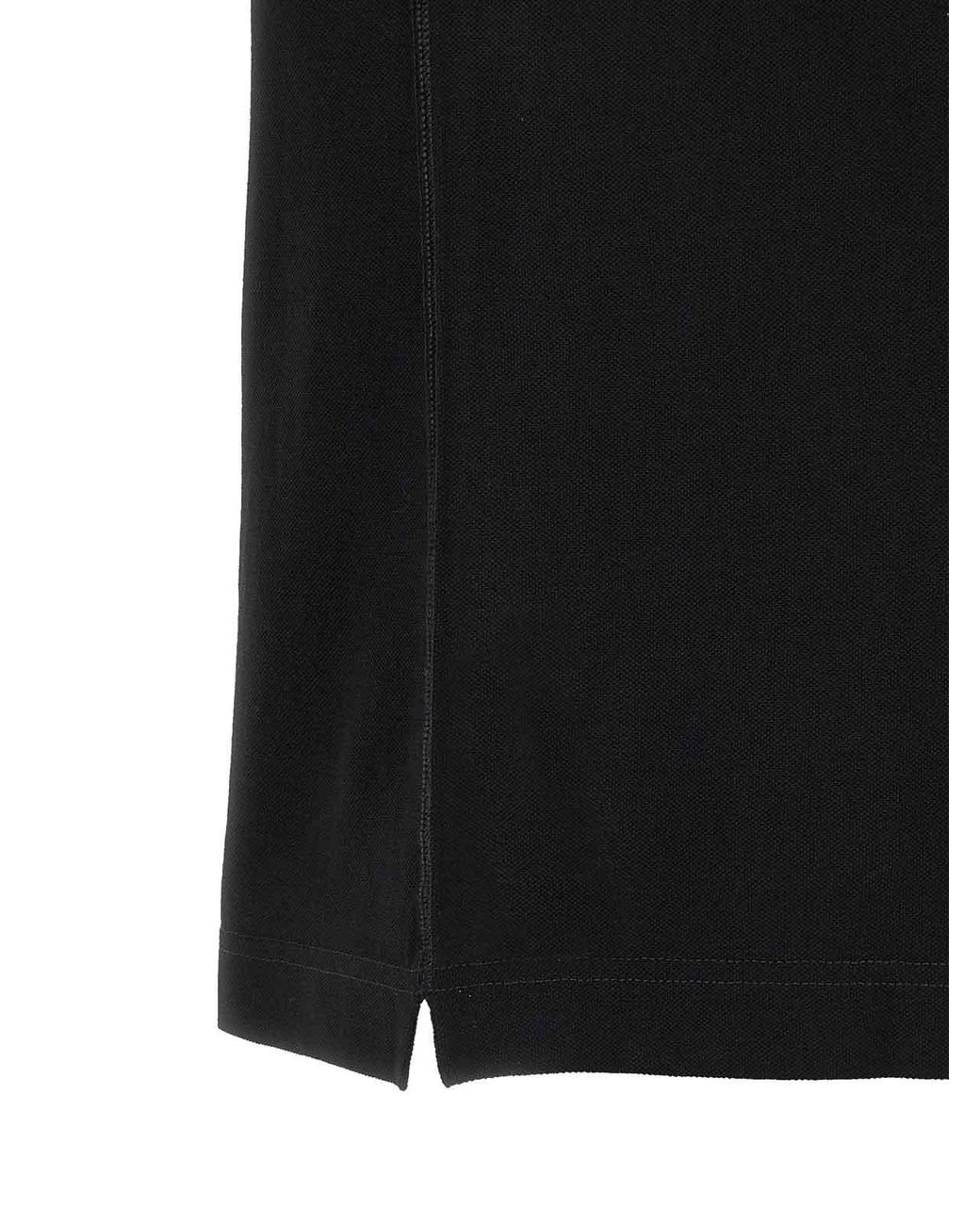 Dolce & Gabbana Black Logo Plate Polo Shirt for men