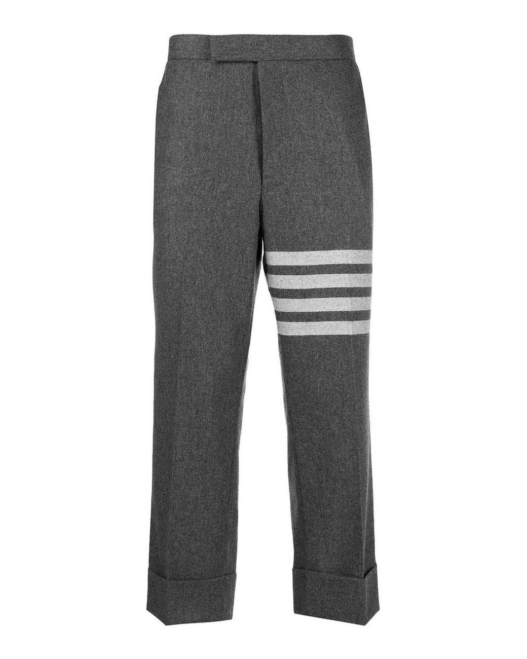 Thom Browne Gray Low-Rise Drop-Crotch Tailored Trousers for men