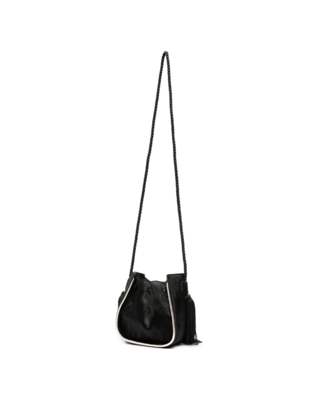 Forte_forte Black My Pepita Leather Bucket Bag