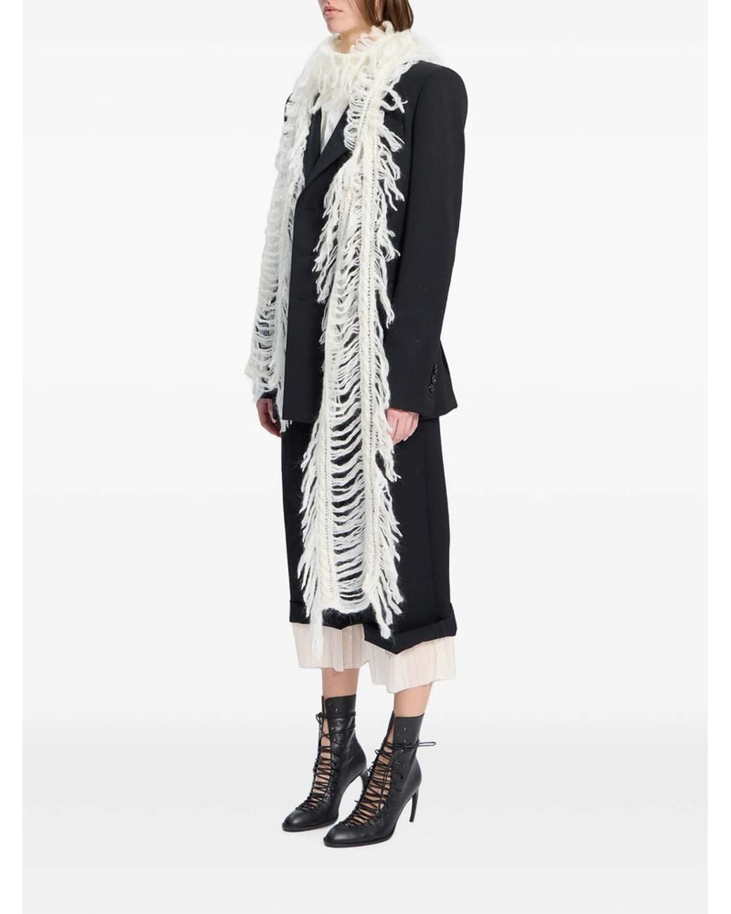 Ann Demeulemeester Natural Scarf