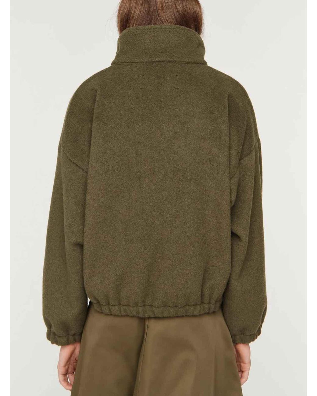 Song For The Mute Green Sweater Half Zip Pullover