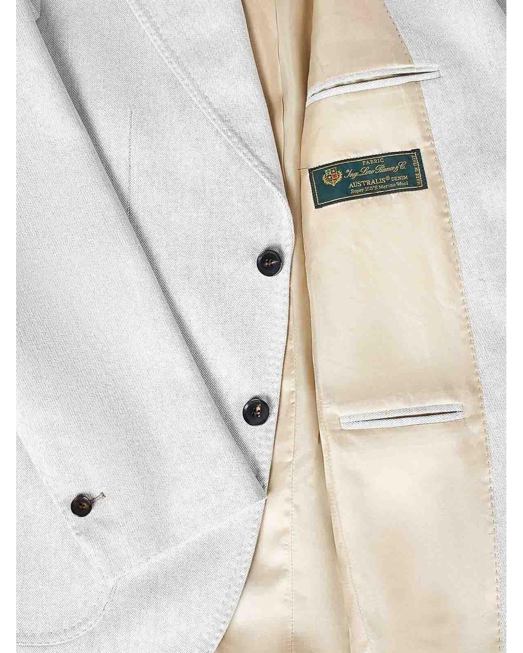 Franzese Collection White Australis Denim Super for men
