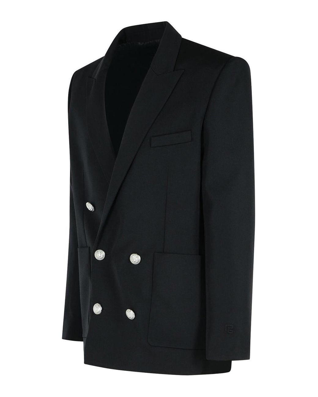Balmain Black Virgin Wool Blazer for men