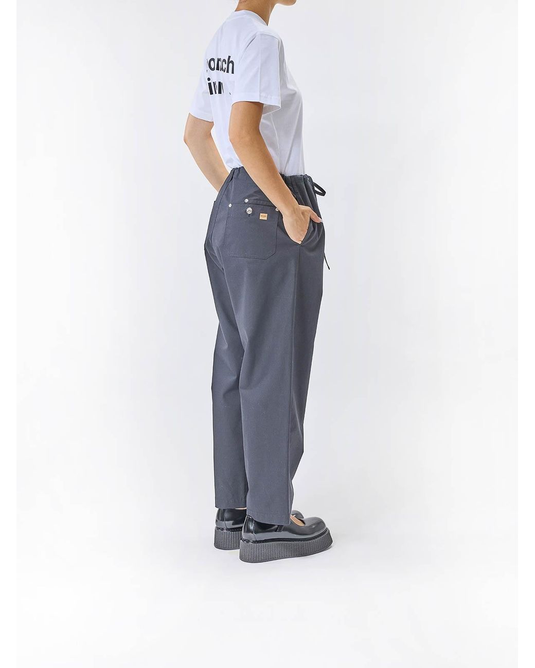 Moschino Gray Velvet Pants