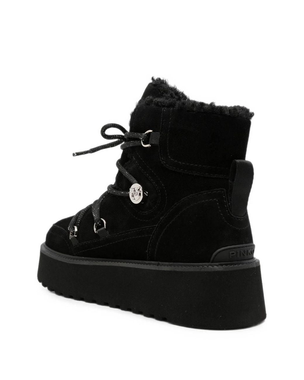 Pinko Black Lace-Up Shoes