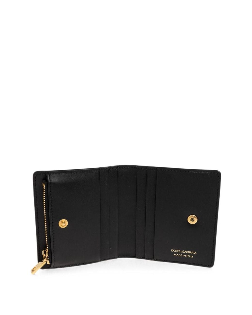 Dolce & Gabbana Black Leather Wallet With Logo Detail