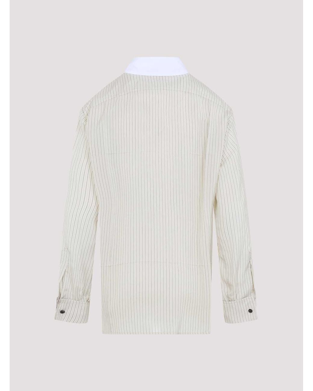 Bottega Veneta White Striped Shirt