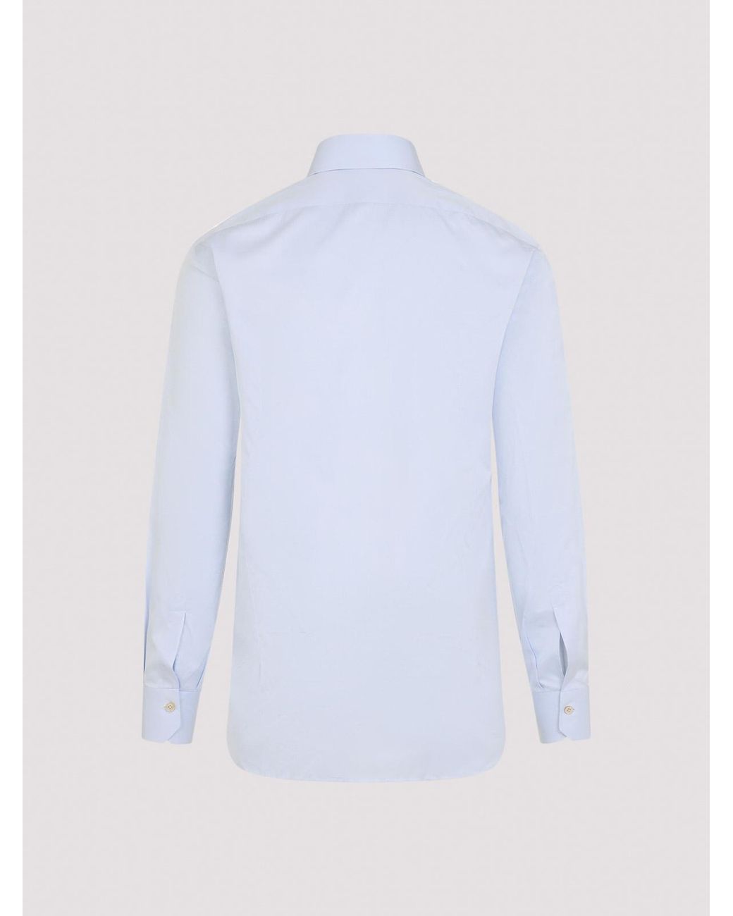 Kiton Blue Cotton Shirt for men