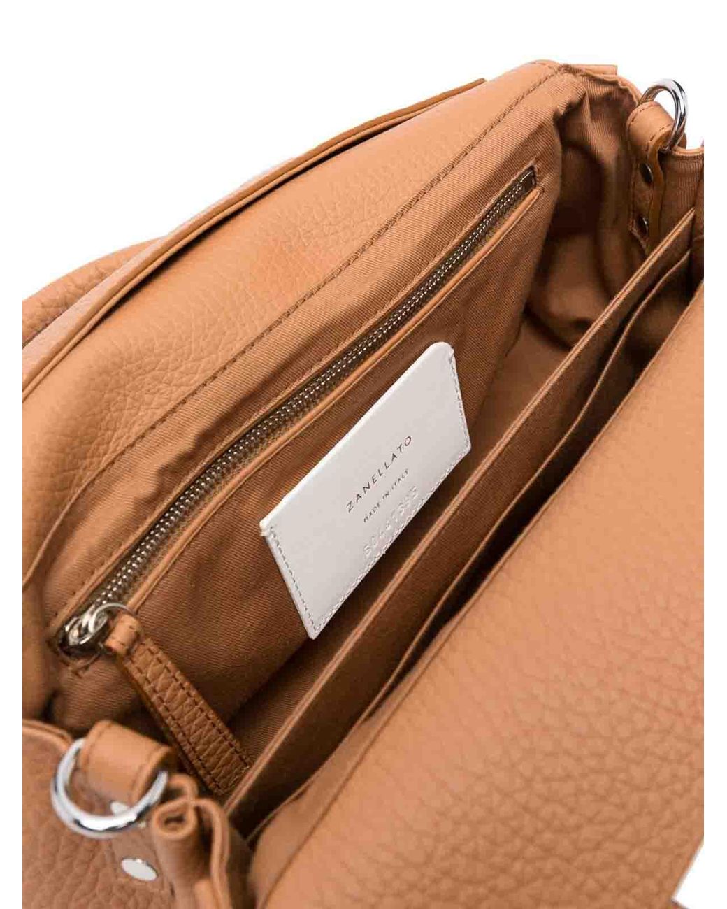 Zanellato Brown Dotta Centauro Small Leather Handbag