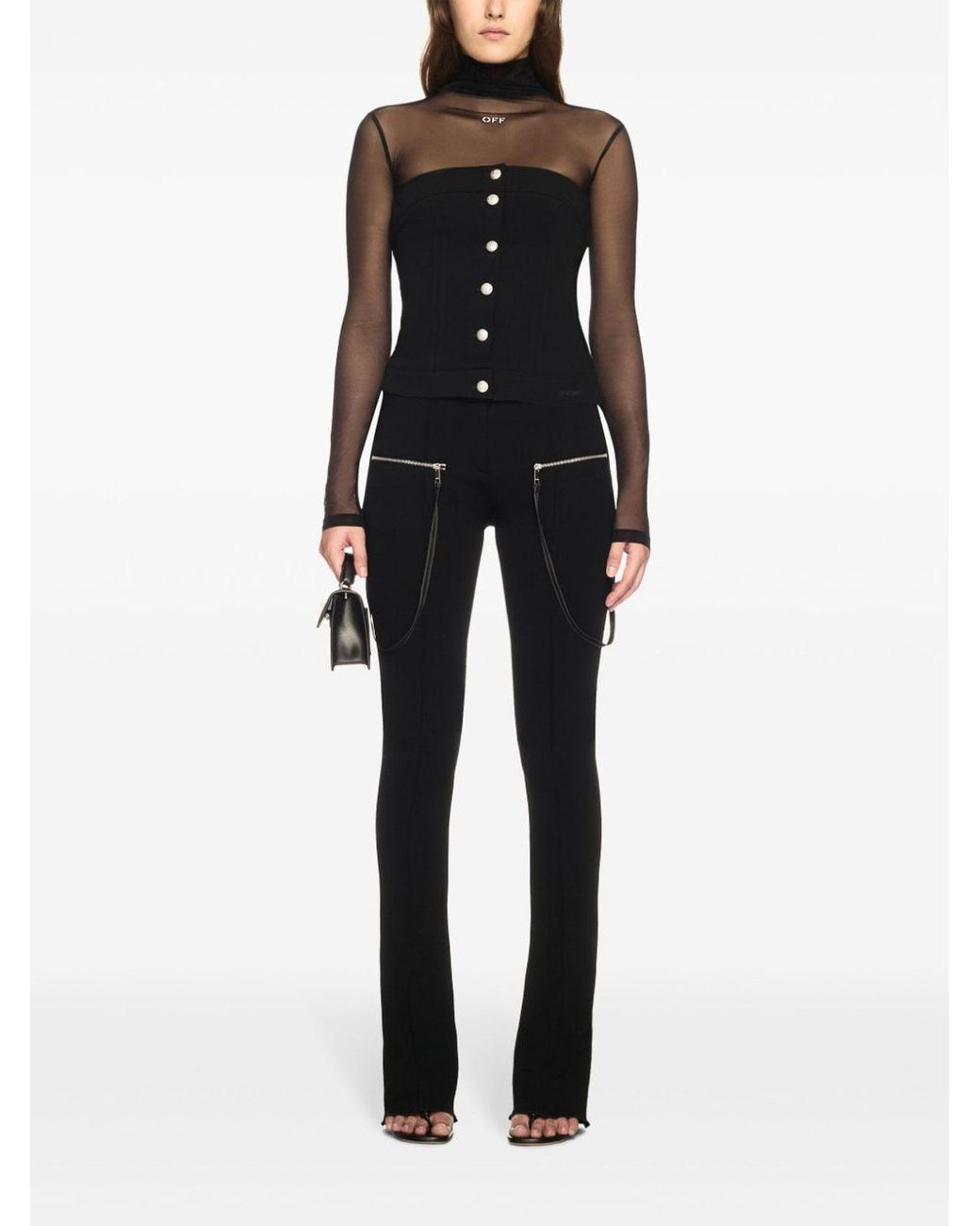 Off-White c/o Virgil Abloh Black Button-Up Top