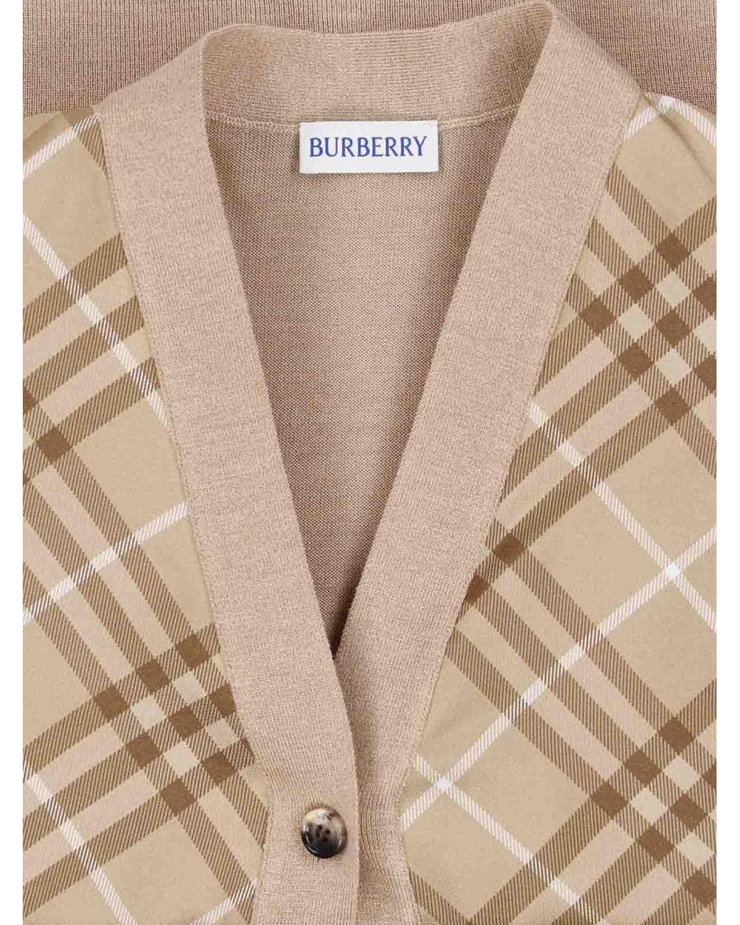 Burberry Natural Caridgan Check