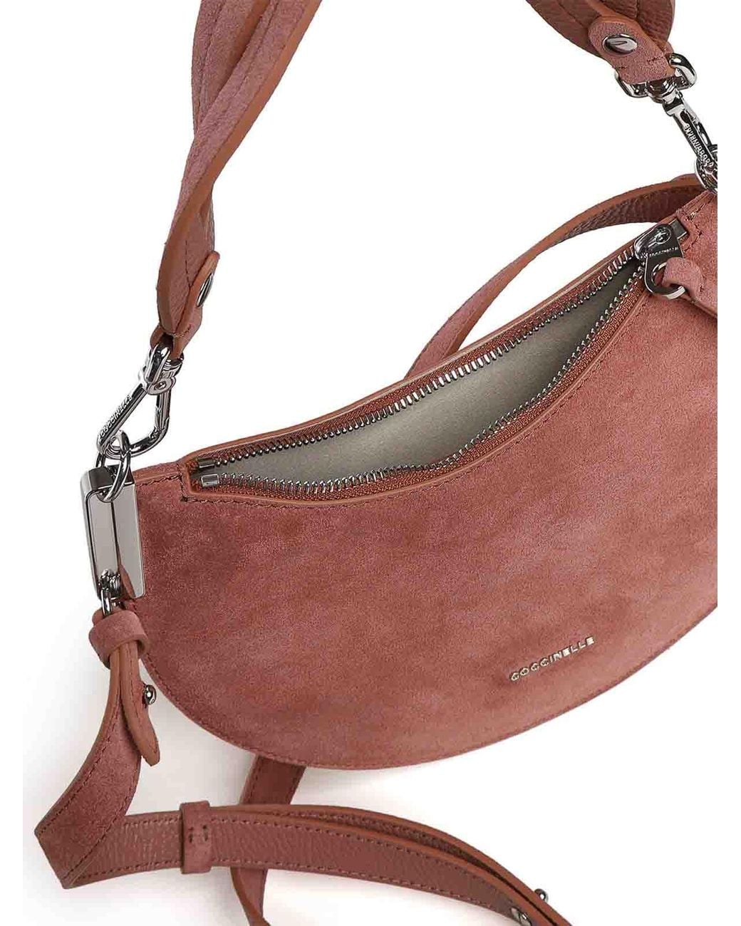Coccinelle Pink Sunup Small Suede Bag